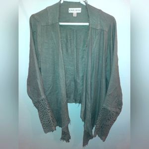 Knox Rose size XXL gray, Boho open style shacket, excellent used condition